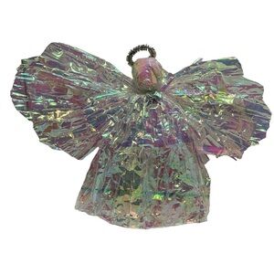 Vintage Iridescent Angel Christmas Ornament